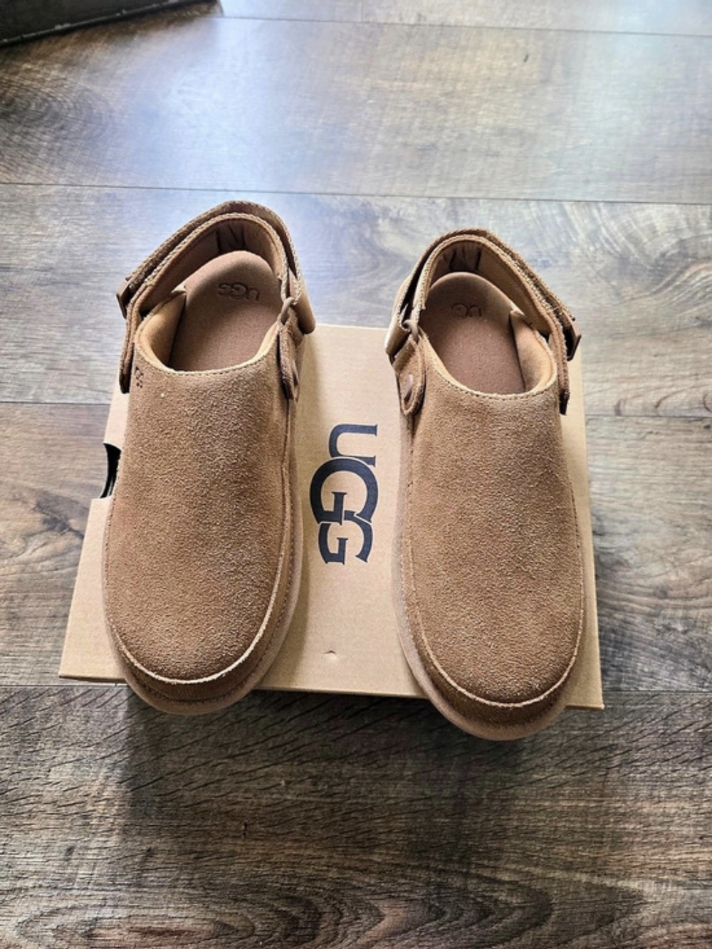 New UGG Tasman Sport Brown Suede Clogs Little Girls 1